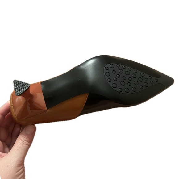 NEWBELLA Vegan Leather Colorblock Heels – Size 8 - Picture 7 of 11